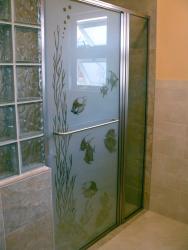 Shower Door Underwater Scene